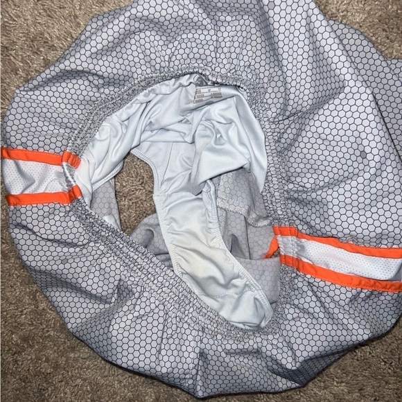 Nike Dri Fit Running Shorts Women’s Lined Gray and Orange Size Medium - Picture 2 of 6